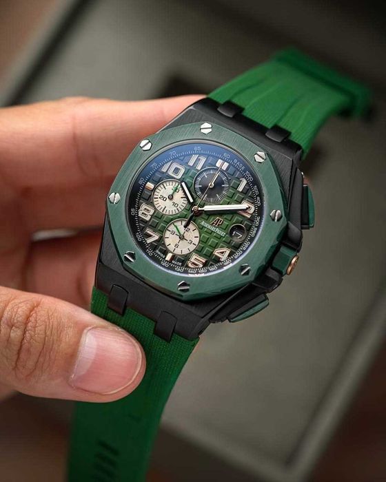 audemars piguet offshore 44mm зелено/черно