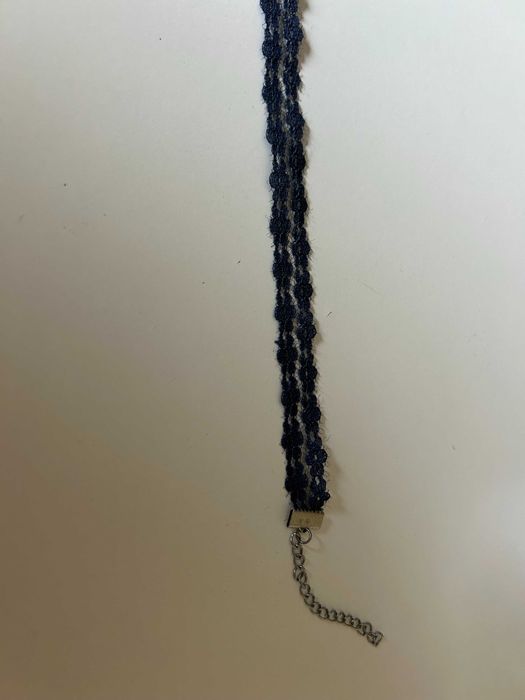 Дамски чокър - тъмносиня дантела