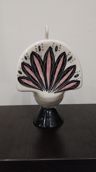 Керамична фигурка Петел – ръчно рисувана, фолклорен стил