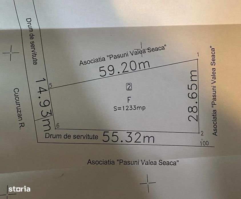 Teren de vanzare 1233 mp Valea Seaca Cluj!