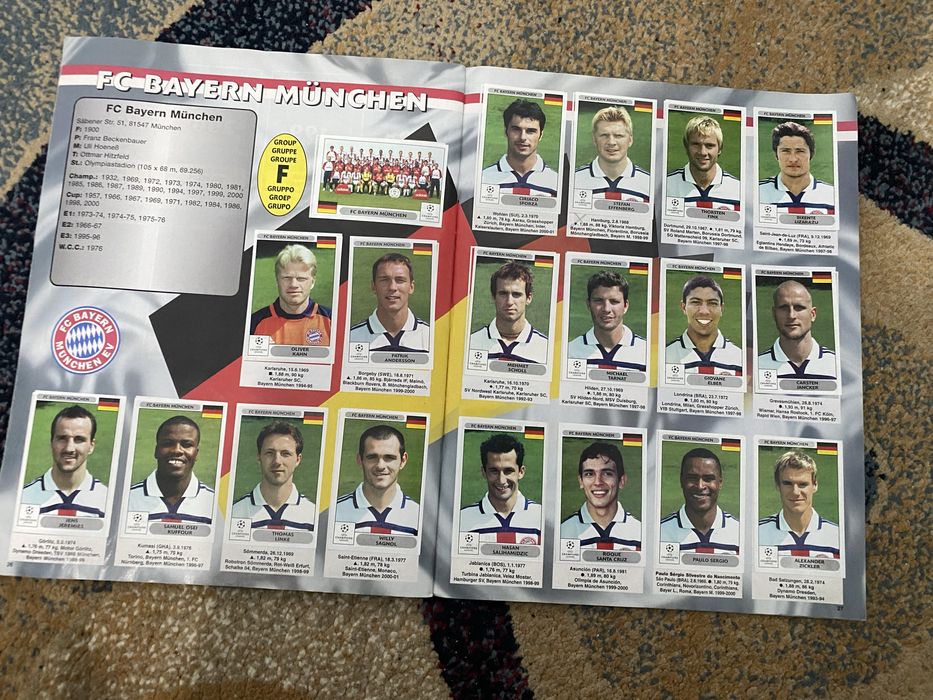 Panini Champions League 2000/2001. Album 98% complete.