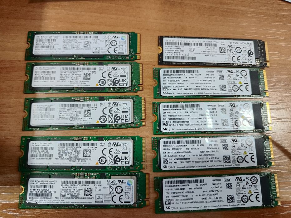 Употребявани SSD sata, M2, nvme и рам памети