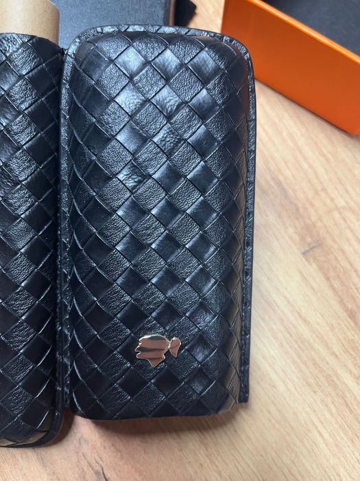 Кожен калъф, За 2 пури, Cohiba, Черен