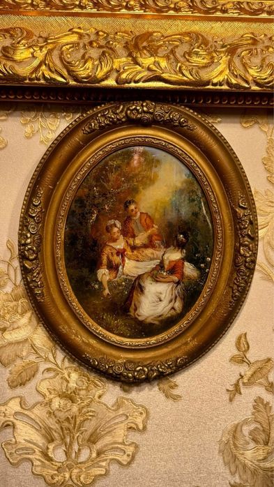 Двойка антикварни картини - 19 век