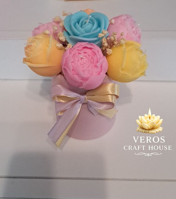 Ароматни соеви свещи букети