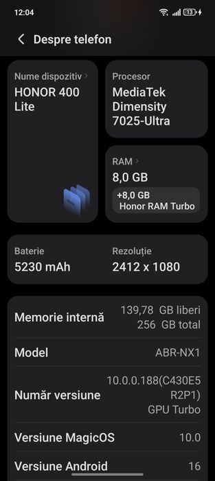 Vând  Honor 400lite