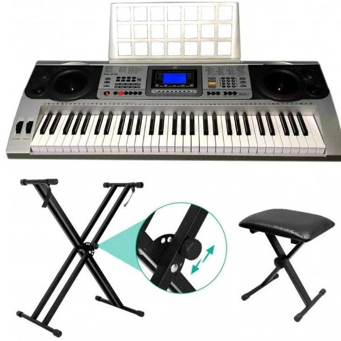 Orga electronica intermediari 61 clape + Suport x + Scaun pian, MK810