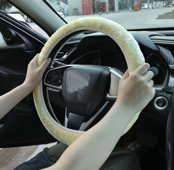 Husa volan puf , husa volan blanita universala