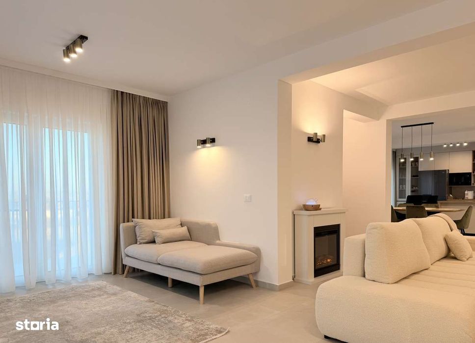 Penthouse de lux 160 mp mobilat de închiriat bloc nou Ipotești,Suceava