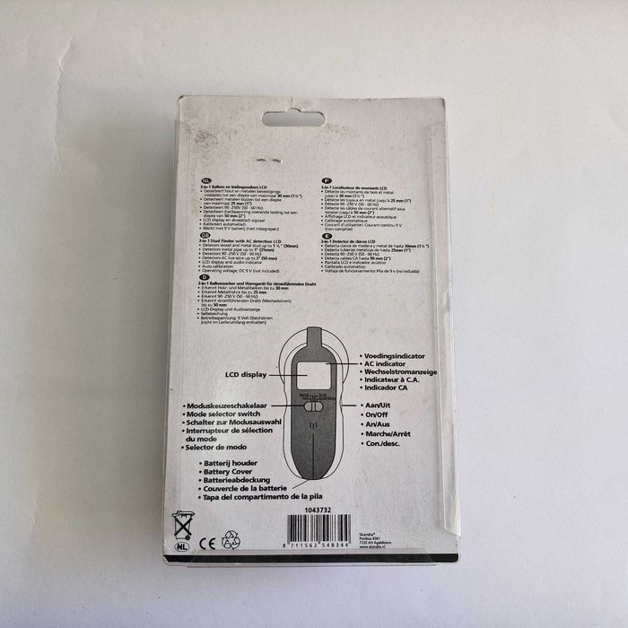 Liquid Money vinde- Skandia balk- en leidingzoeker LCD 170x80 mm 3-in1