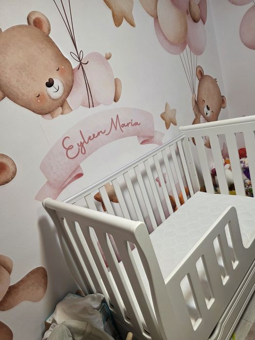 Patut bebe nou + saltea cocos