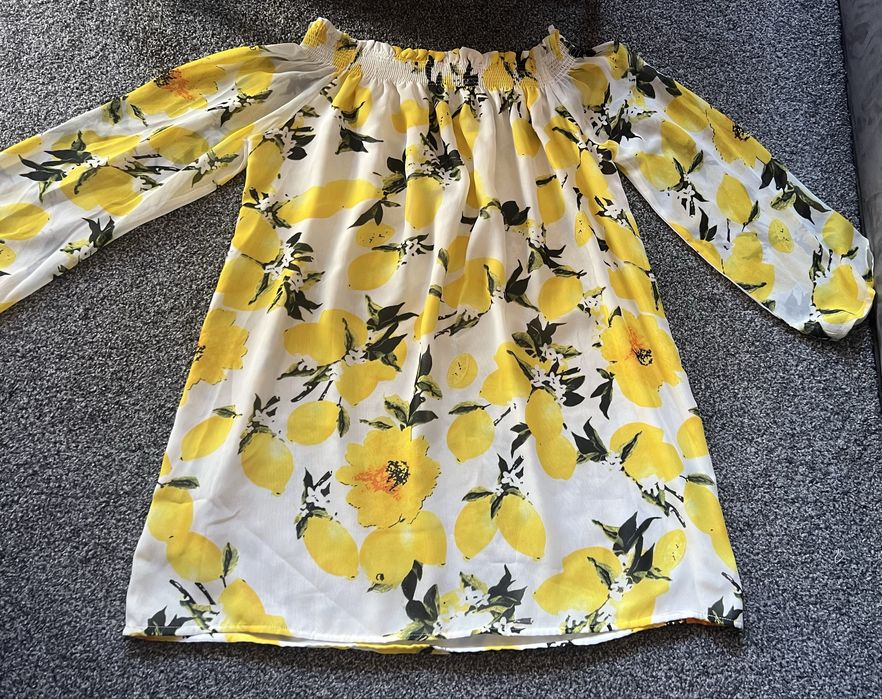 Шифонена туника с лимони L размер