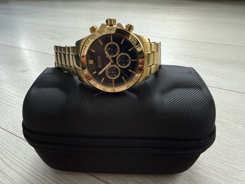 Ceas  Hugo Boss Gold Ikon aur 18k schimb cu seiko , omega , hamilton , breitling