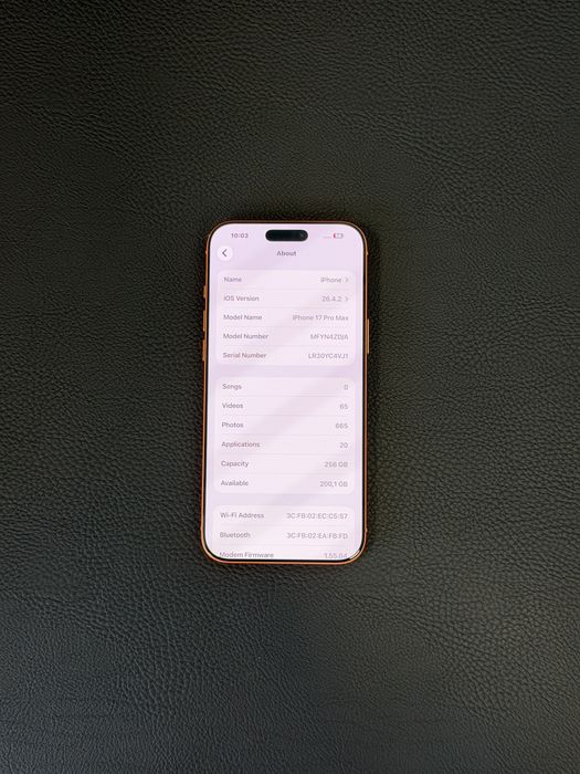 iPhone 17 PRO MAX 28 цикъла