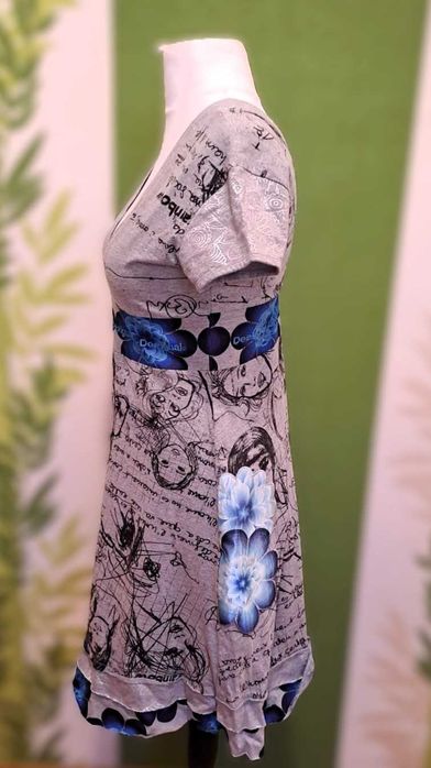 Rochie midii cu mânecă scurtă , bumbac L Desigual