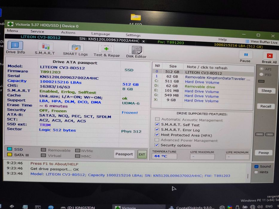 ssd Nvme Liteon 500GB viata 100%