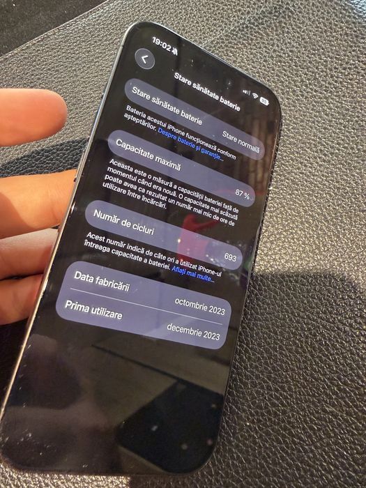 Iphone 15 pro titan 128 GB impecabil