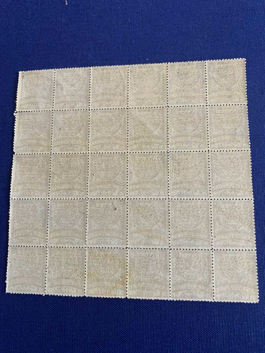 Лот марки Румелия-1881г(1 пиастър)-Чисти с гума-Блок 30бр.