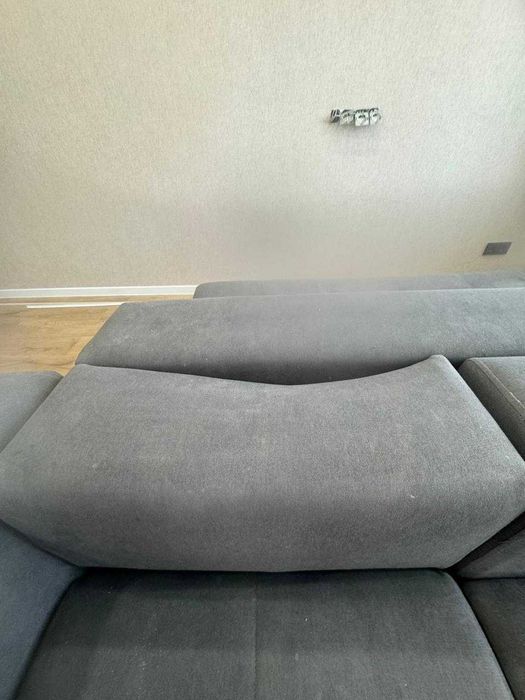диван серый б/у, самовывоз,  3+1+1,5