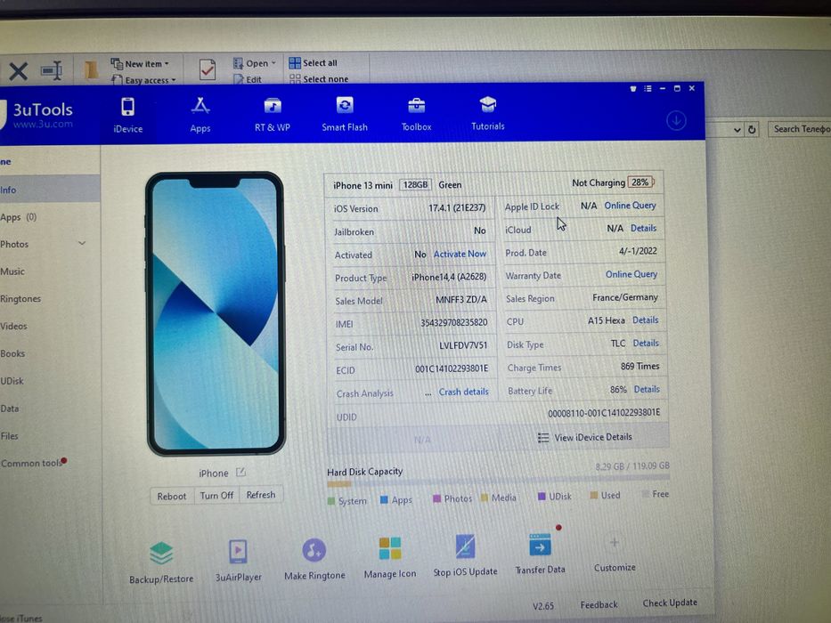 iPhone 13 mini, НА ЧАСТИ - дисплей, камера, корпус, букса и др.