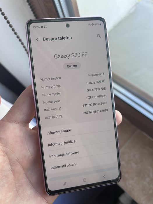 Samsung S20 Fe ca nou