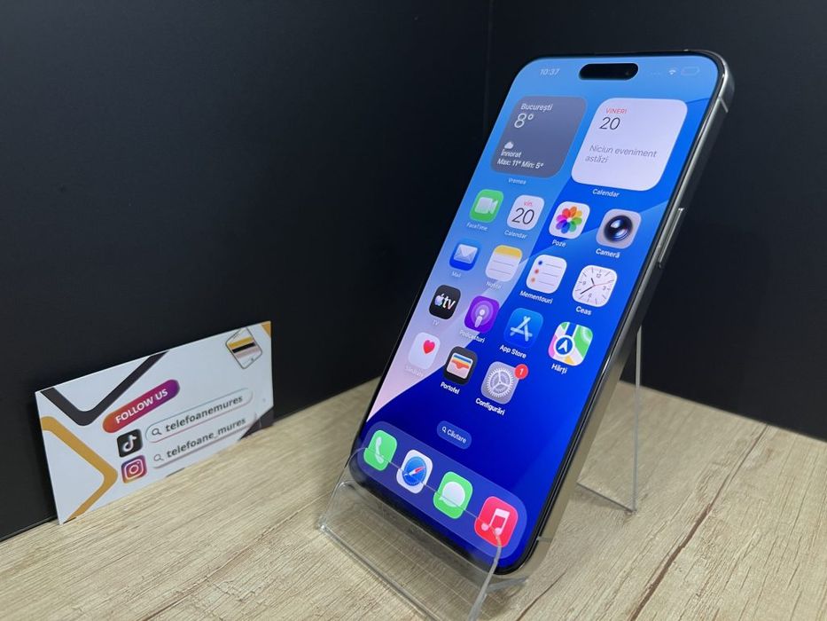 Iphone 15 Pro Max 256Gb Natural Titanium Second-Hand Foarte Bun 3 ani