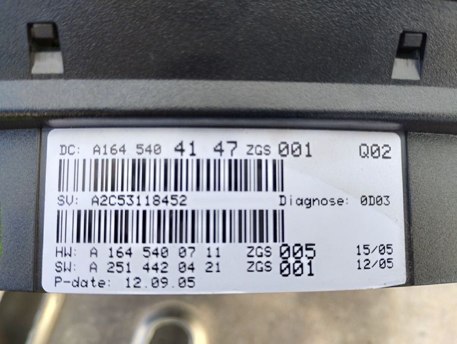 Километраж/табло  Мерцедес МЛ ГЛ Р W164 W251 X164 Mercedes ML GL R