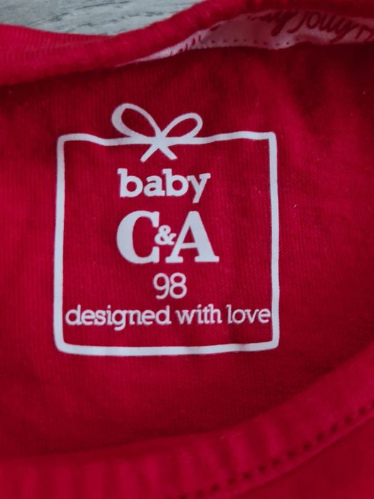 Rochita de Craciun noua, cu dresuri aurii, C&A, marimea 98