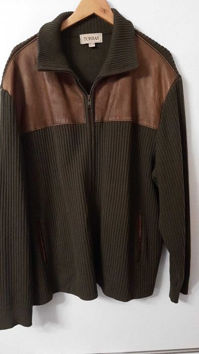 Jacheta barbati - tricot plus piele - XXL