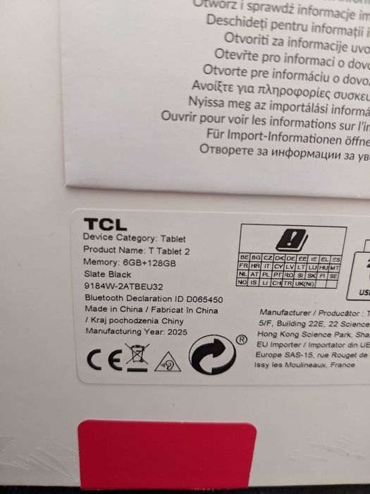 Tableta T-Mobile T Tablet 2 10.1 Inch, 128 Gb, 5G, TCL NXTPAPER ca noua la cutie