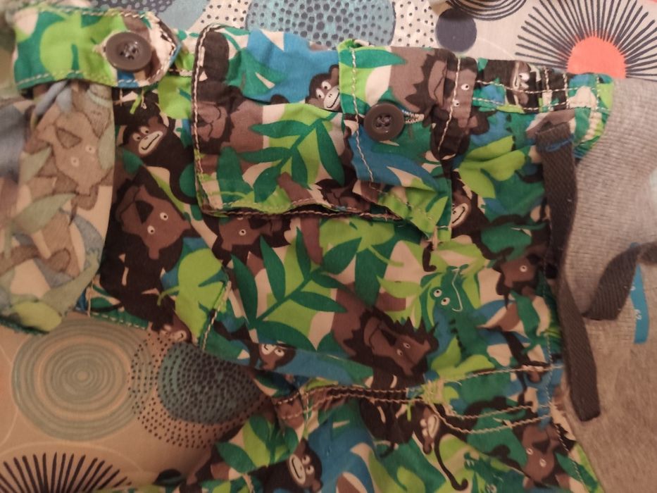 Тънък летен бебешки сет - гащеризон, боди, панталон3-6м