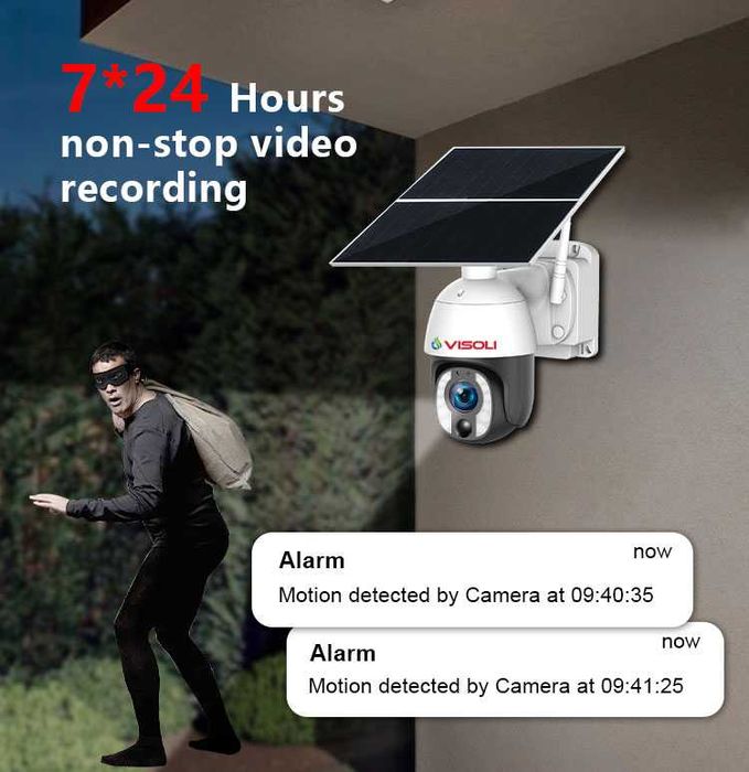 Camera de supraveghere Sim 4G Visoli® VS-S100 4G Zoom Optic 20X, 24/24