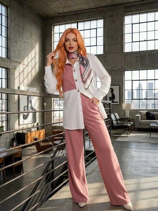 Елегантен дамски сет Туника/риза и паналон