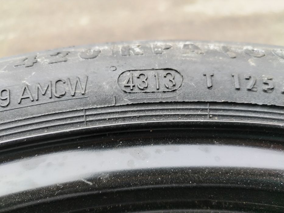 Roată Rezervă Slim Subțire 125 70 R16  Vw Golf 7,6,5 Seat Leon, Skoda