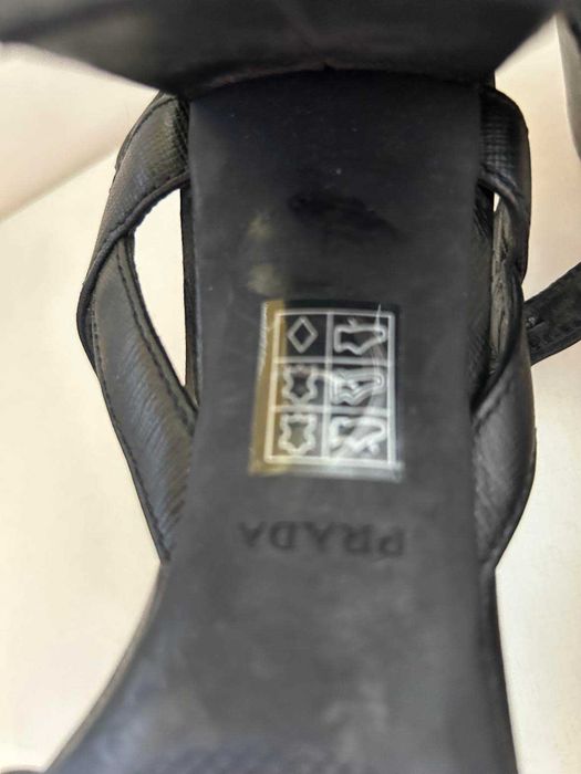Сандали Prada, кожа, черни, 38.5