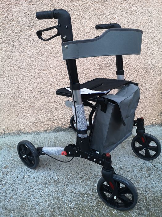 Carucior cadru cu roti rolator  ortopedic handicap dizabilități varstnici batrani dublu pliabil rabatabil