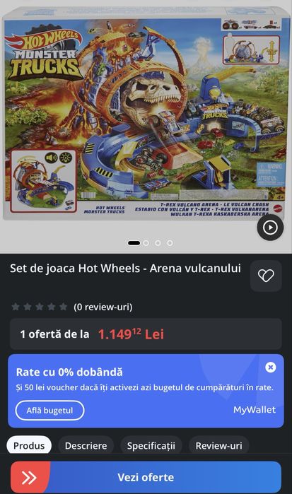 Pista Hot Wheels Arena Volcano