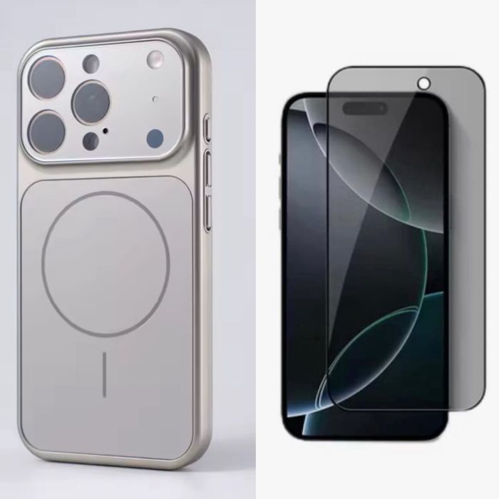 Husa MagsLens si Folie Sticla Privacy Iphone 17/17 PRO/17 PRO MAX/AIR