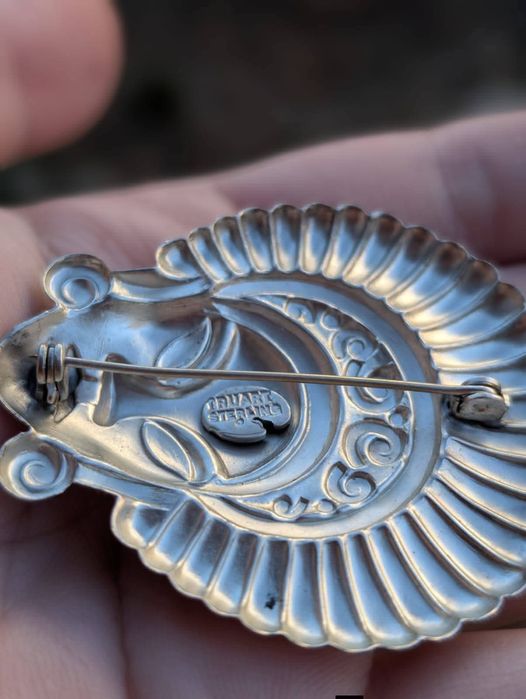 Brose veche tribala din argint sterling, masca tribala , Truart, copii