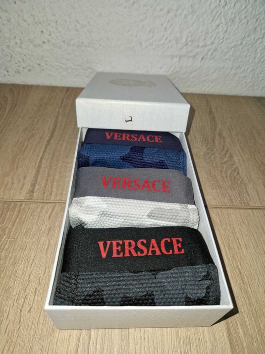 Boxeri Versace gri albastru negru L