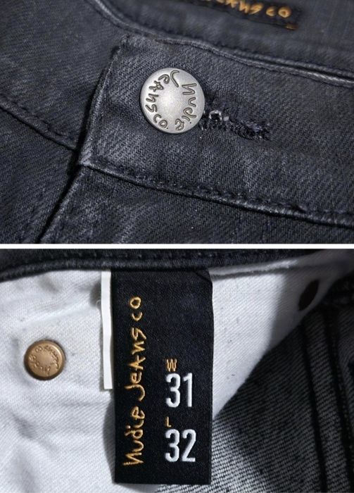 Blugi Nudie Jeans Co, Slim Jim, Dry Black Coated, Organic, Italy - 31