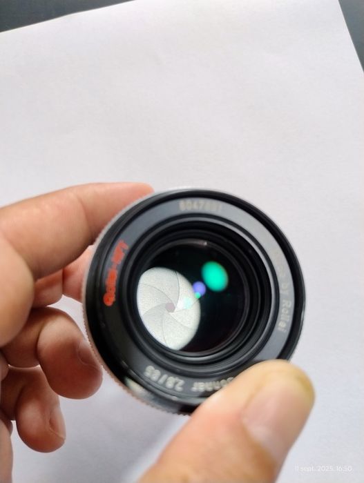 Obiectiv Rollei HFT Sonnar 85mm f2.8 montura M42 made in Germany