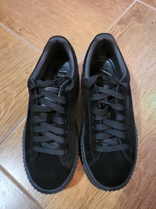 Черни, велурени гуминетки на платформа PUMA нови