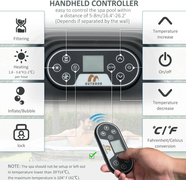 Jacuzzi gonflabil 4-6 persoane