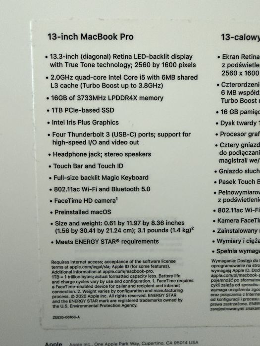 Macbook Pro 13” 2021