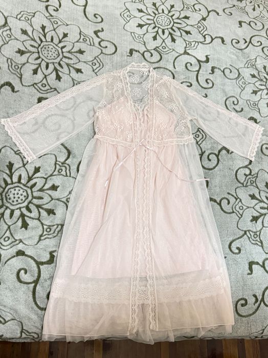 боди и сорочка с халатом