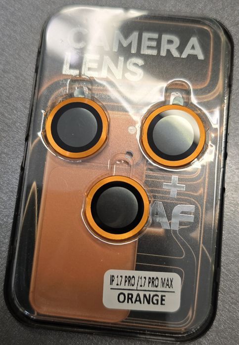 Протектор за камера за iPhone 17 pro в оранжево, синьо или с диаманти