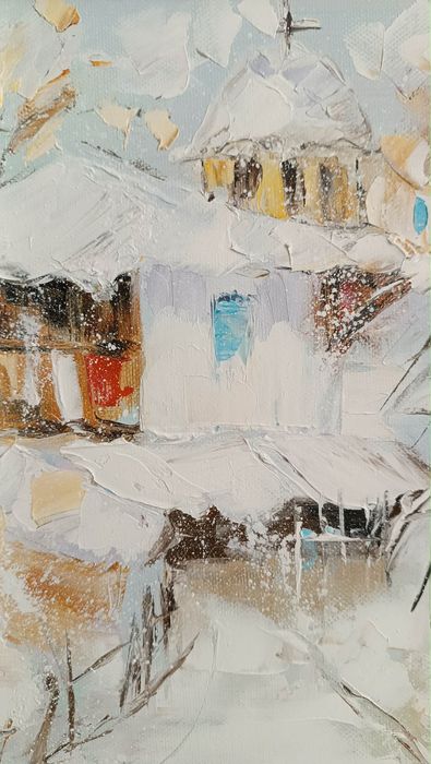 Картина “Зима на село”