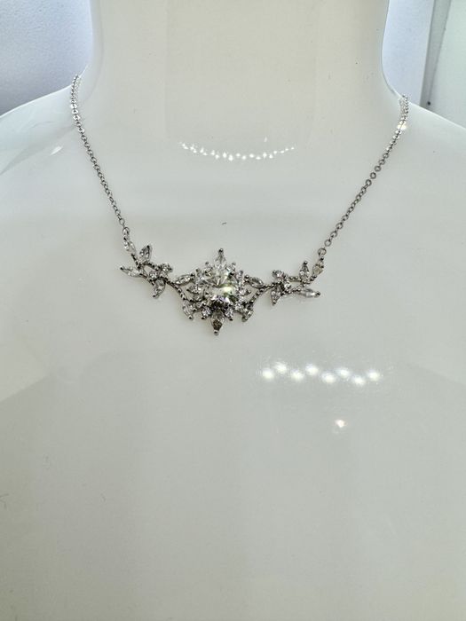 Сребърни колие с мойсанит (Диамант) 1 карат