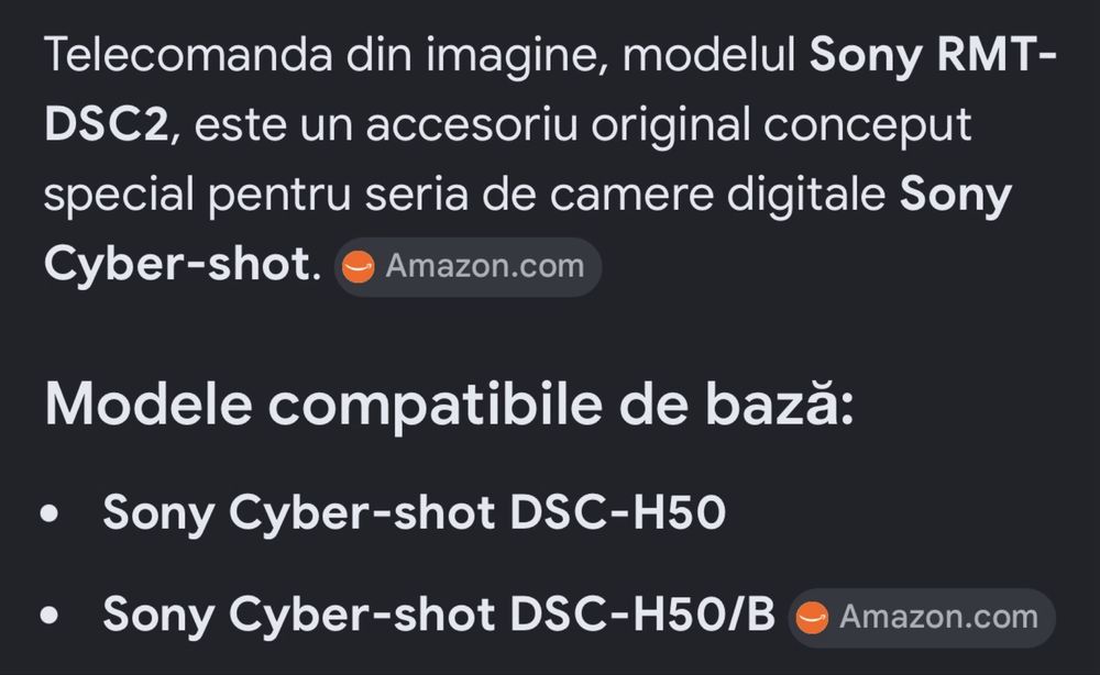 Telecomanda Sony RMT DSC 2 Cyber-Shot